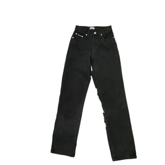 J&ANS Dolce&Gabbana Pants Black Denim High Rise Straight Leg Slim Fit 0/XS - Picture 3 of 11
